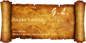 Gajda László névjegykártya