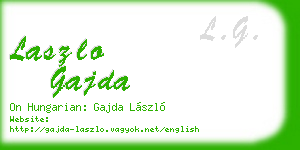 laszlo gajda business card