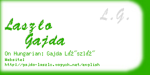 laszlo gajda business card